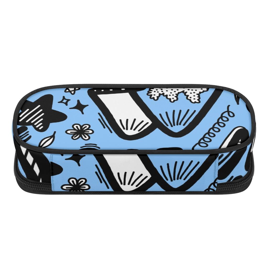 Pencil Case Roomy Interior Zipper Closure Durable Polyester Fabric with Main Compartment Mesh Pocket and Pen Slots for Boys Girls