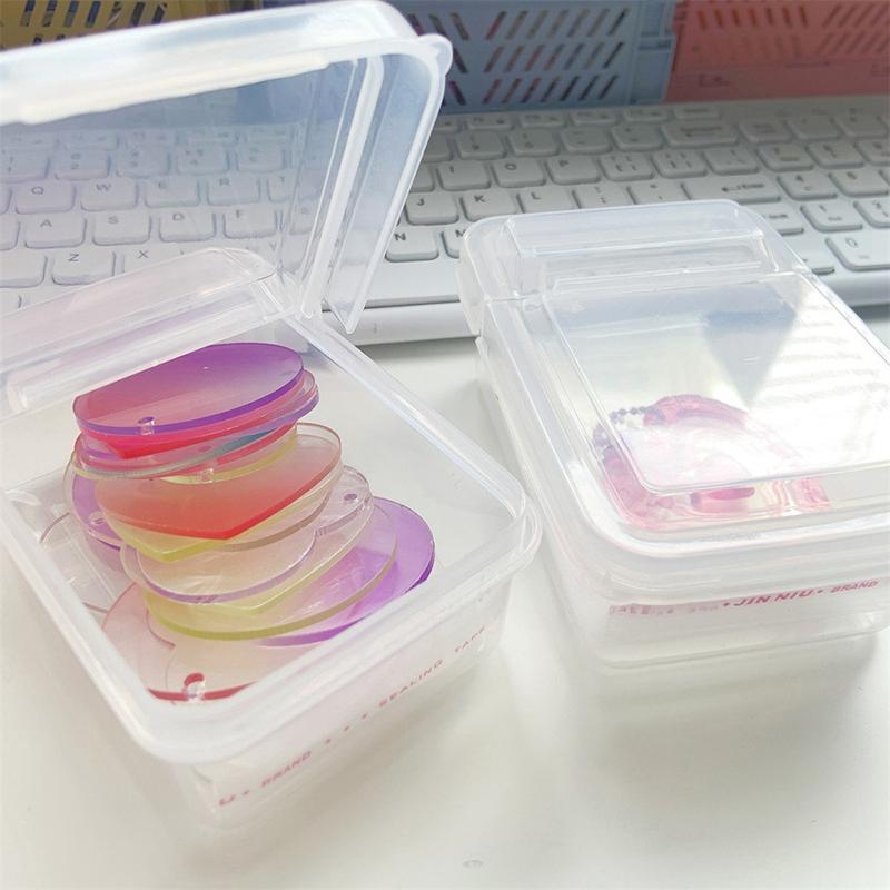 Transparent Plastic Storage Box Photocards Small Card Storage Box Organizer Kpop Photocard Storage Box Small Card Storage Box