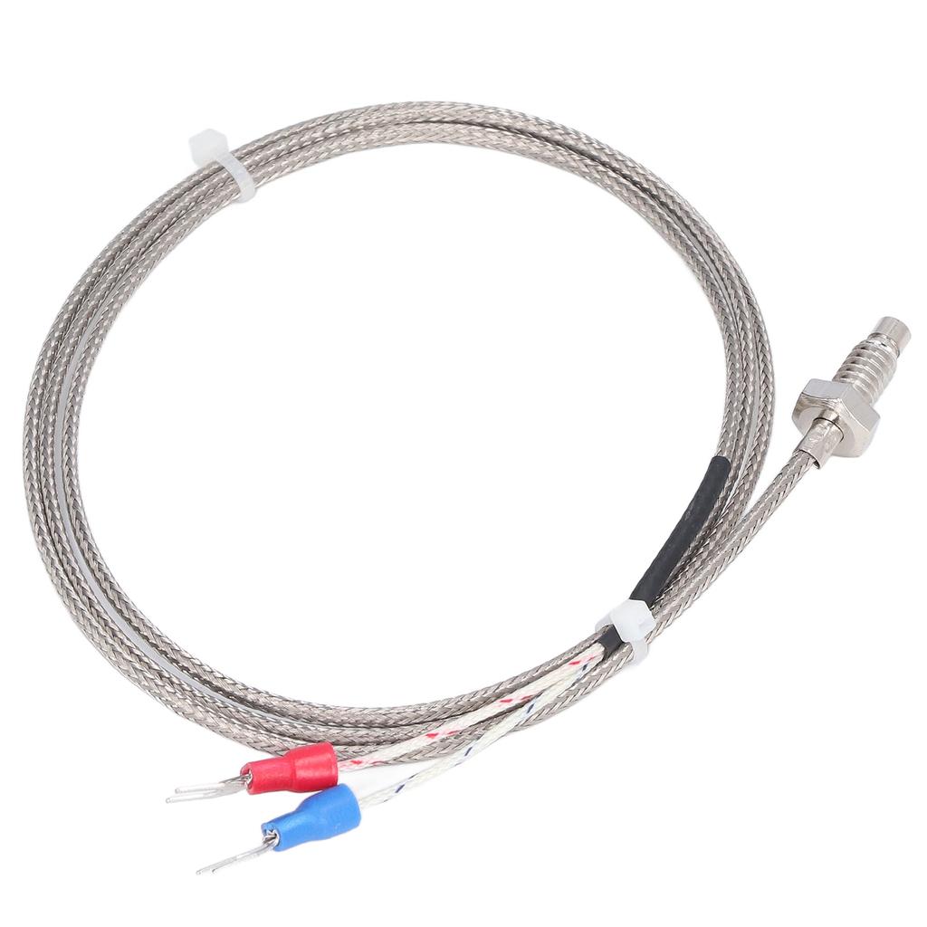 BERM K Type Thermocouple M6 Inch Screw Temperature Sensor Probes Wire 0‑400 celsius  1meter