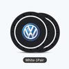 OPQ1 For Volkswagen VW Car Coasters Water Cup Slots Non-Slip Mat Waterproof Drink Pad Scirocco Passat Polo B5 B6 B7 CC Tiguan Sharan