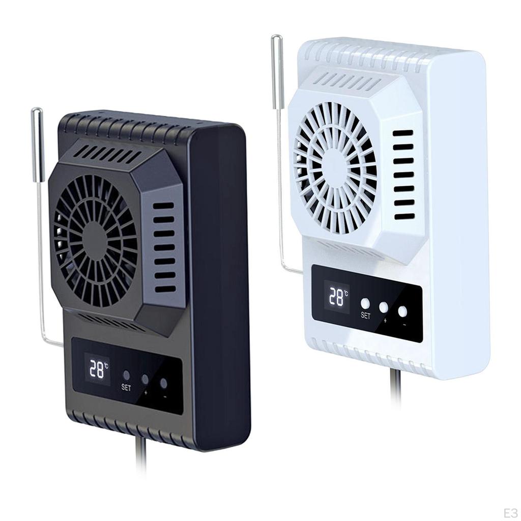 Reptilien Ventilator Thermometer für Papageien Gehege Box Bartagame Schwarz