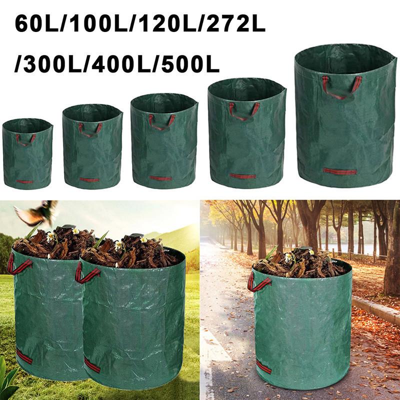 Foldable Reusable Trash Storage Container Large Capacity Garden Garbage Container Waterproof 60/100/120/272/300/400/500L