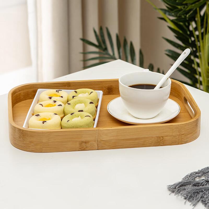 Rectangular Bamboo Serving & Drainage Tray
