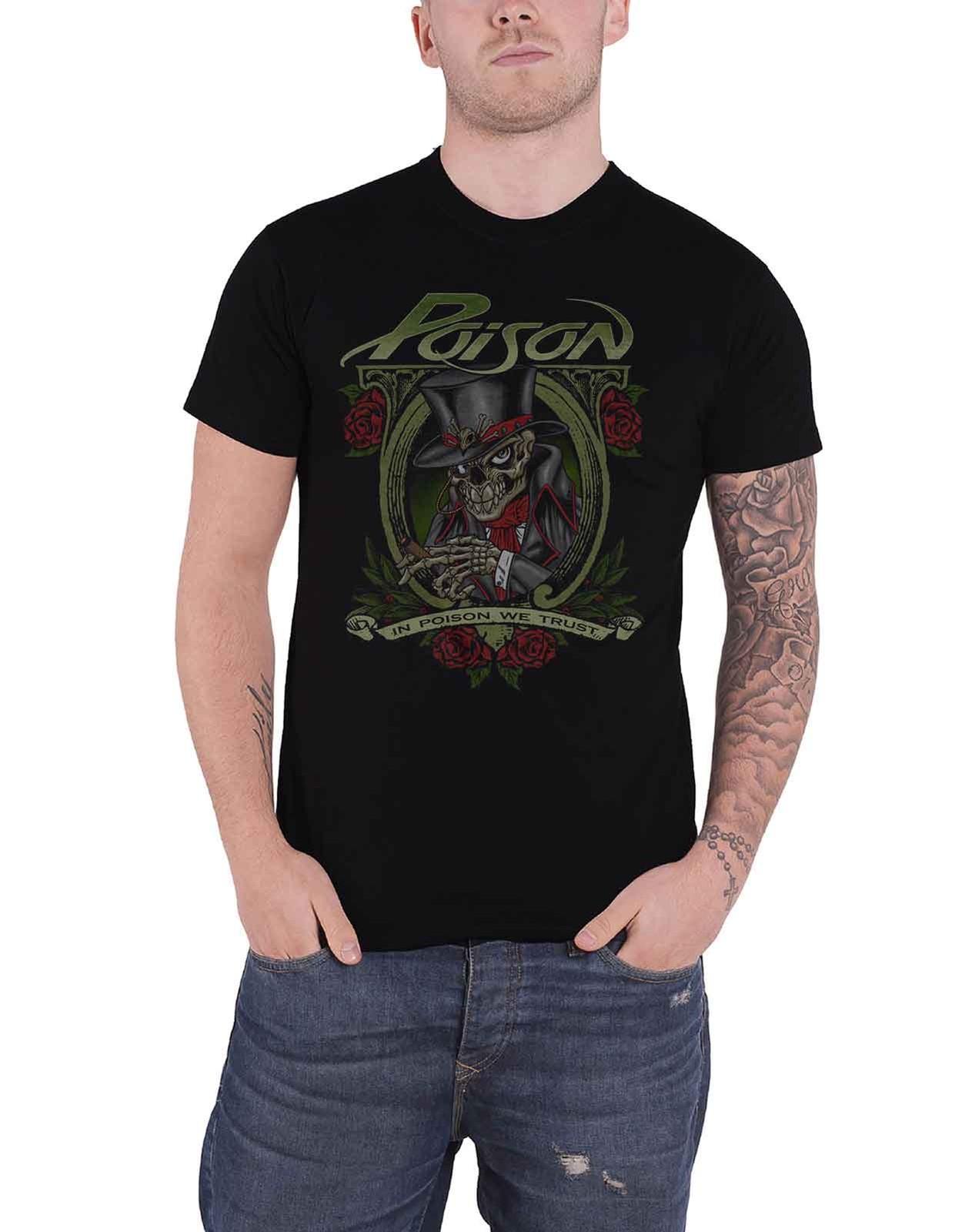 Poison T Shirt In Poison We Trust Band Logo new Official Mens Black S