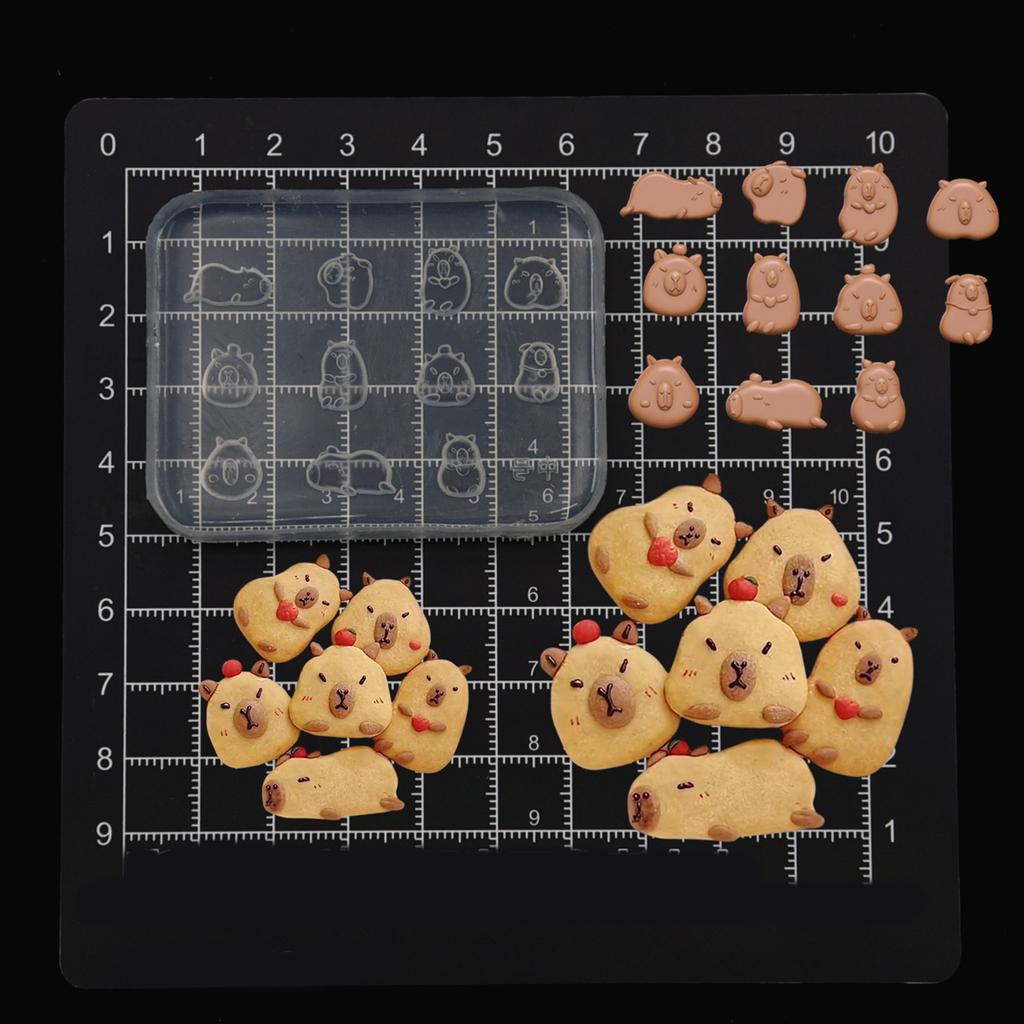 Capybara Shaped Silicones Molds Baking Molds for Making Fondant Decorations Cookies Chocolate Candy