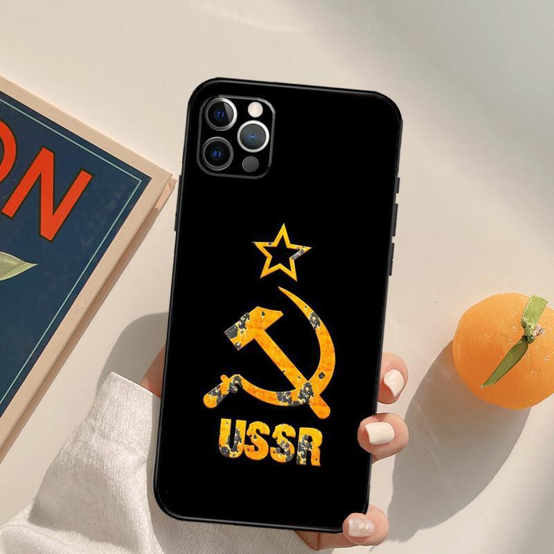Applicable To Iphone11 Mobile Phone Case, Soviet Union Flag Mobile Phone Case, Painted Anti-Drop For Anti-Drop