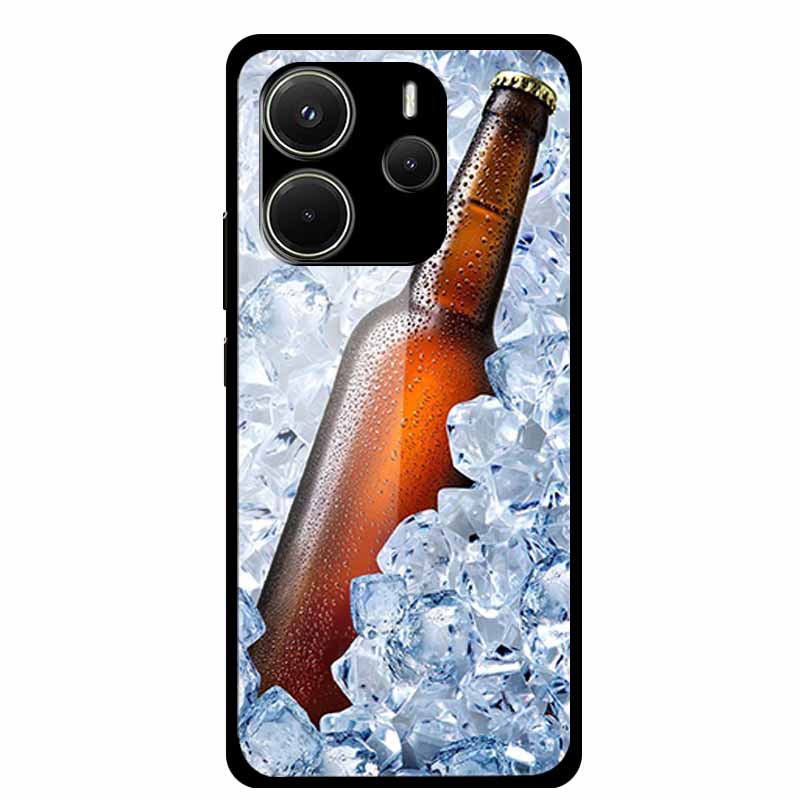 For Redmi Note 14 4G Phone Case Note14 Coque Hard Tempered Glass Back Cover For Xiaomi Redmi Note 14 5G Case Shell Soft Bumper