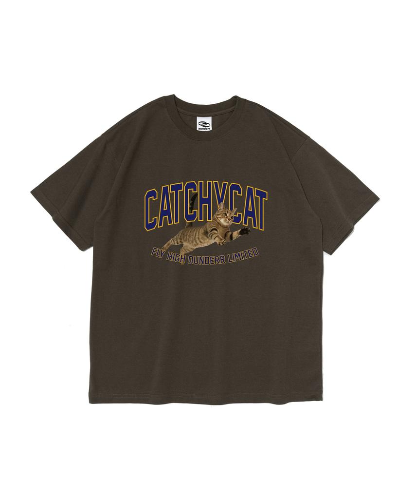 OUNDERR Catch Cat Short Sleeve T-Shirt (Khaki)