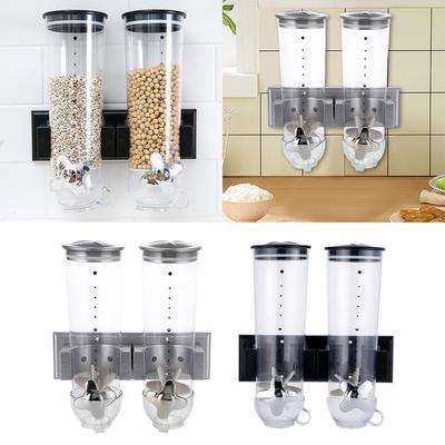 Dry Food Cereal Dispenser Wall Mounted Canister Convenient with Cup Large Capacity Candy Dispenser Machine for Coffee Beans