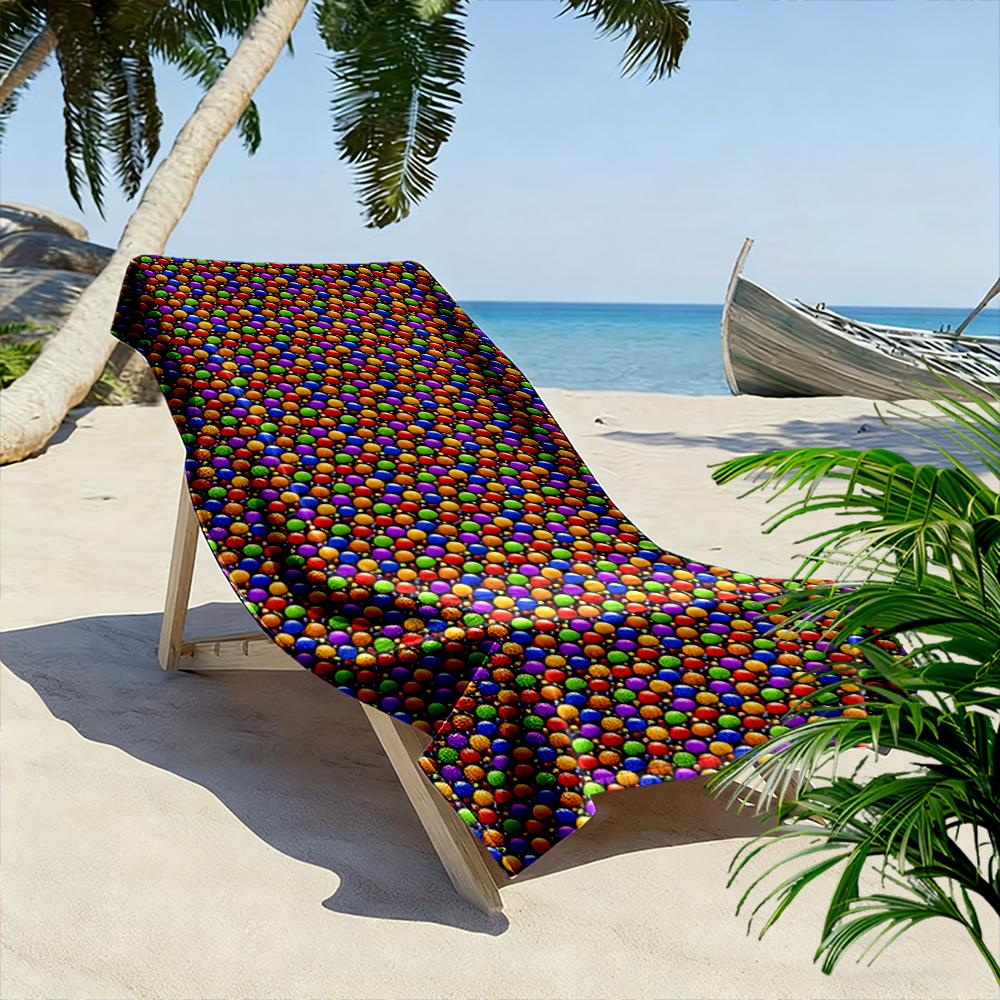 Colorful Polka Dot Pattern Beach Towel Beach Towel Quick-drying for Travel Outdoor Sports Jogging Beach and Swimming