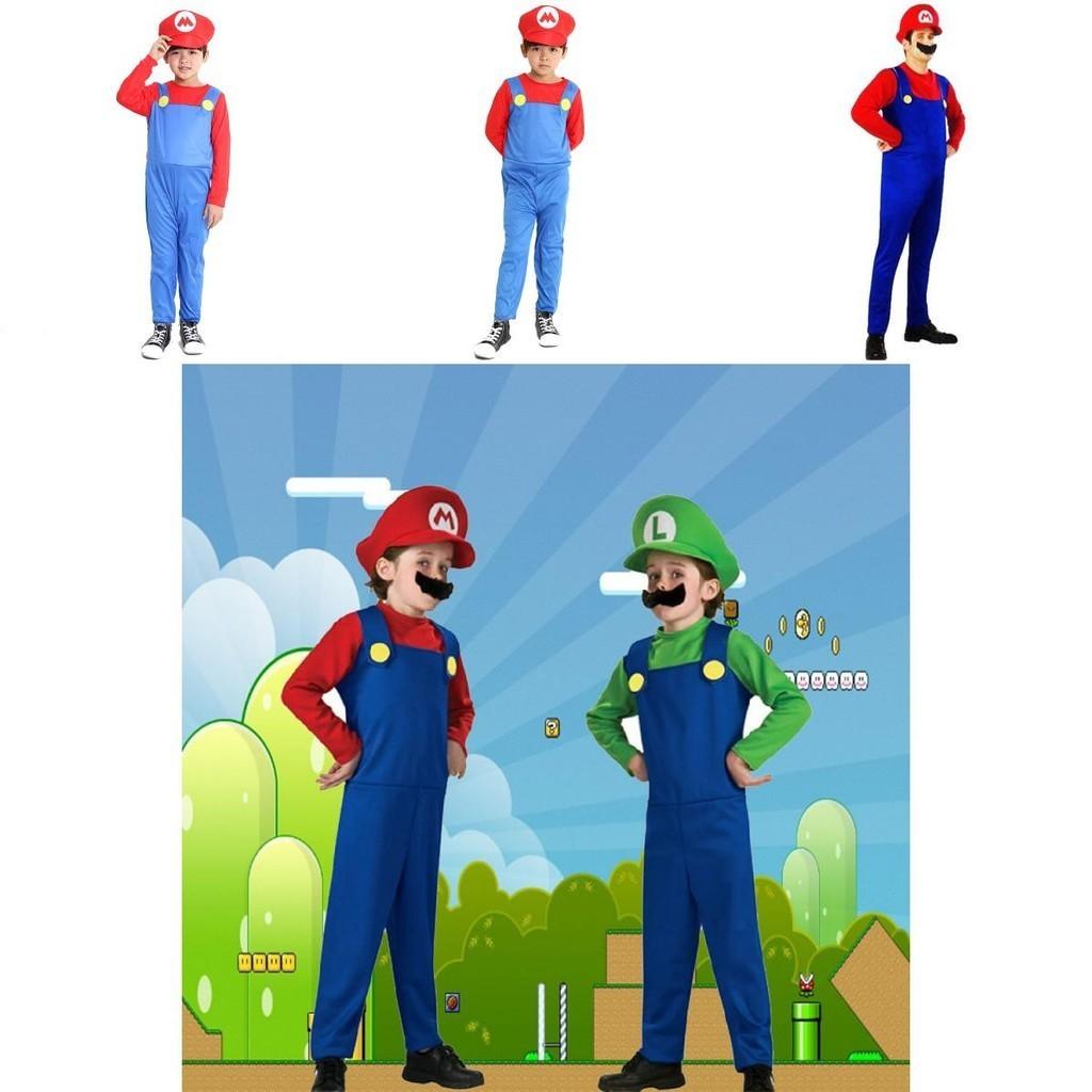 Super Mario Bros Luigi Costume For Kids And Adults Breathable Full Body Cosplay Dress With Exquisite Workmanship