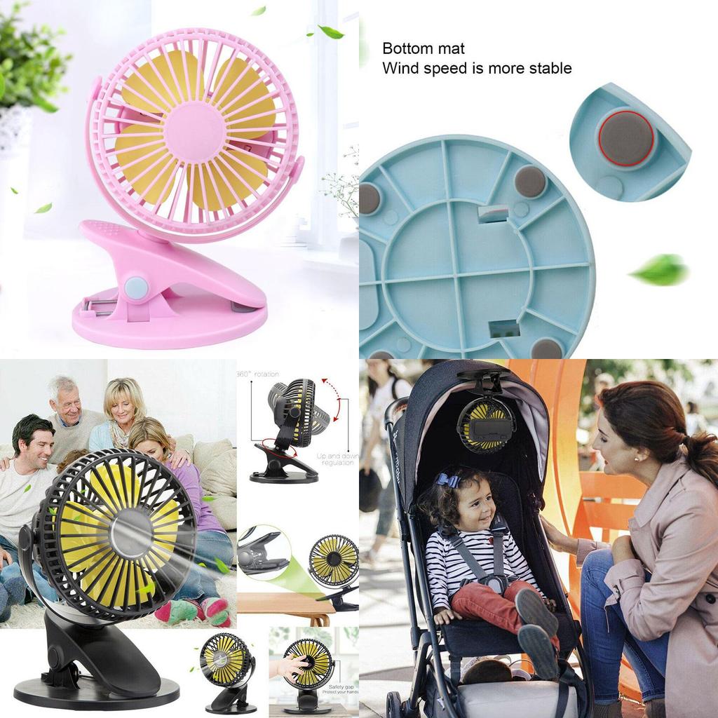 Small Yet Powerful Personal Portable Desk Fan With 3-speed Settings And Usb Rechargeable Battery