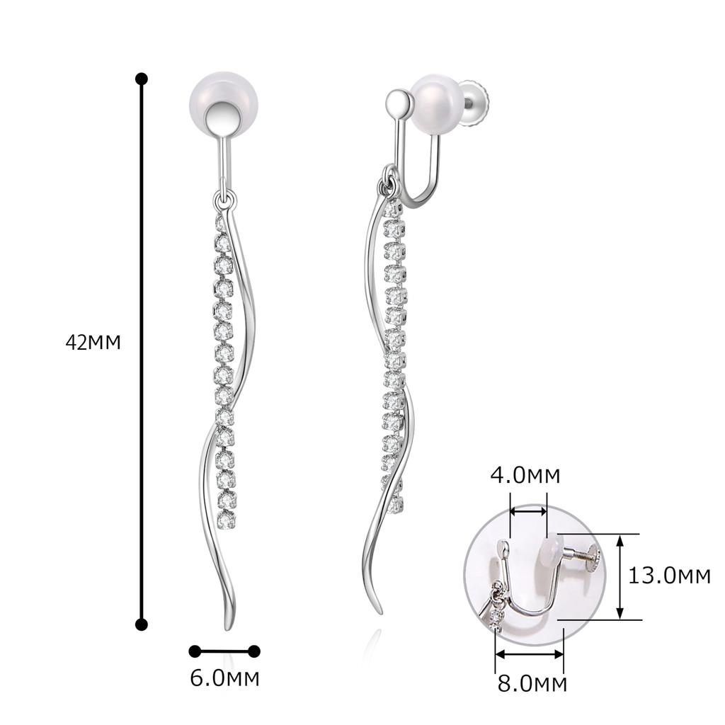 Long Earrings for 925 Metal Allergy Painless Long Fall Gift for High School Girlfriend FH.bird Women, Swinging, Silver, Safe, Earrings, Chain, Won't