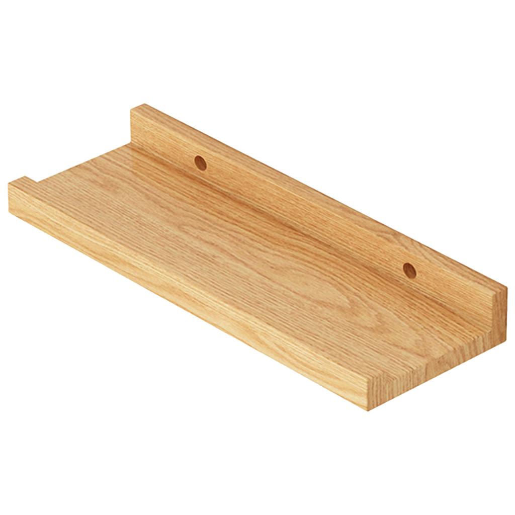 Wood Wall Mounted Shelf Bathroom Cosmetic Storage Stand Convenient Rack for Displaying Books and Decorative Items