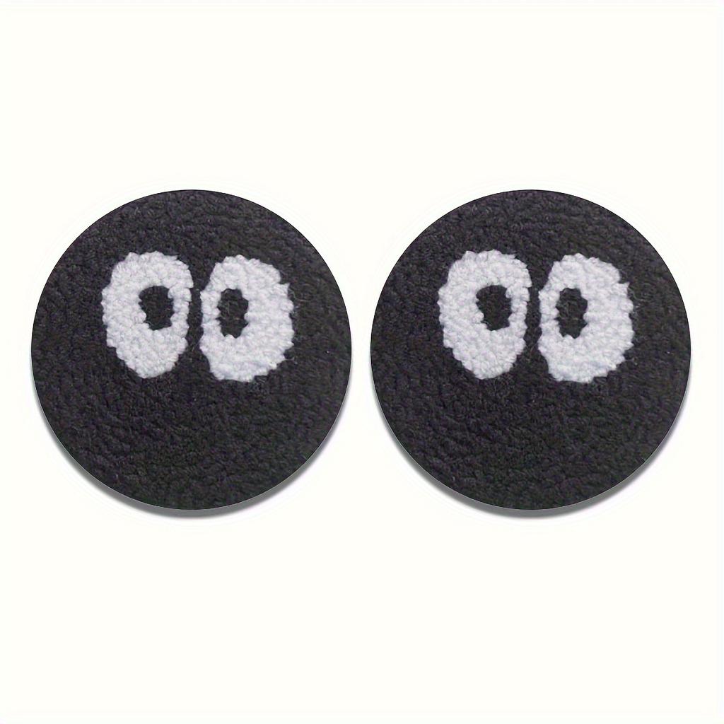 1 szt. Uroczy Wzór Oczu Gumowe Podkładki do Uchwytu na Kubek Samochodowy - Chłonne, Antypoślizgowe, Uniwersalny Rozmiar Akcesoria do Wnętrza Samochodu Dekoracja Uchwytu na Kubek Samochodowy