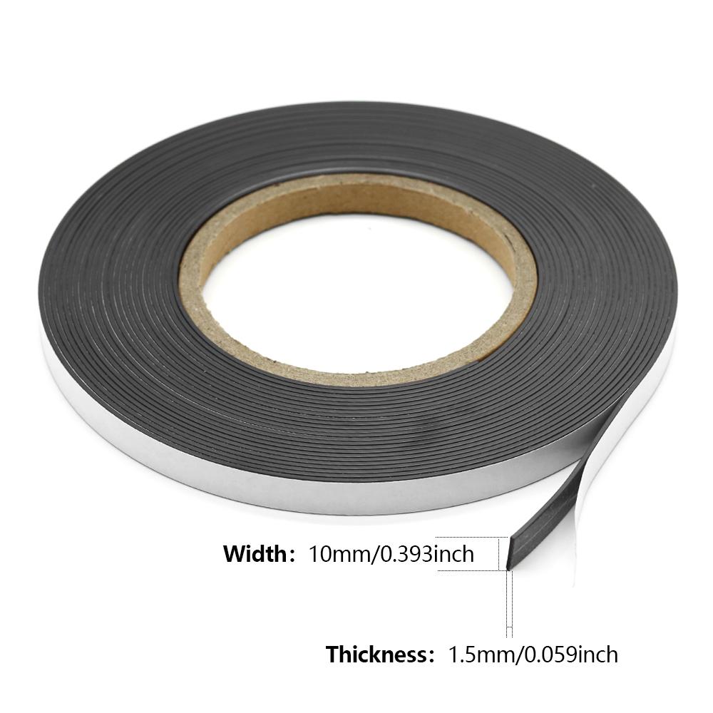 1M Flexible Rubber Magnetic Strip Self-Adhesive Cuttable Magnetic Tape DIY Wall Photo Poster Fixing Tool Wall Memo Strip