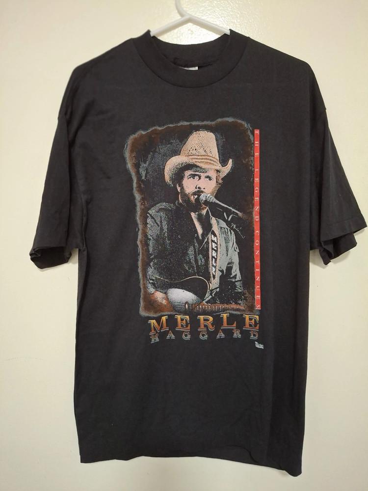 

Hot Merle Haggard Cotton Shirt Unisex Concert S to 5XL AR069 Unisex T-Shirt XXL