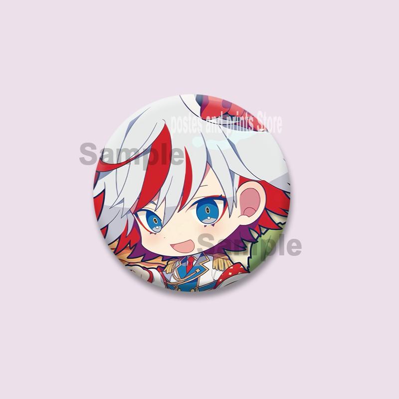 Cartoon Game Merold Kurode Hallritt Brooch Anime Fragaria Memories Lapel Pins Plastic Round Badge for Bag Hat Jewelry XMAS Gifts