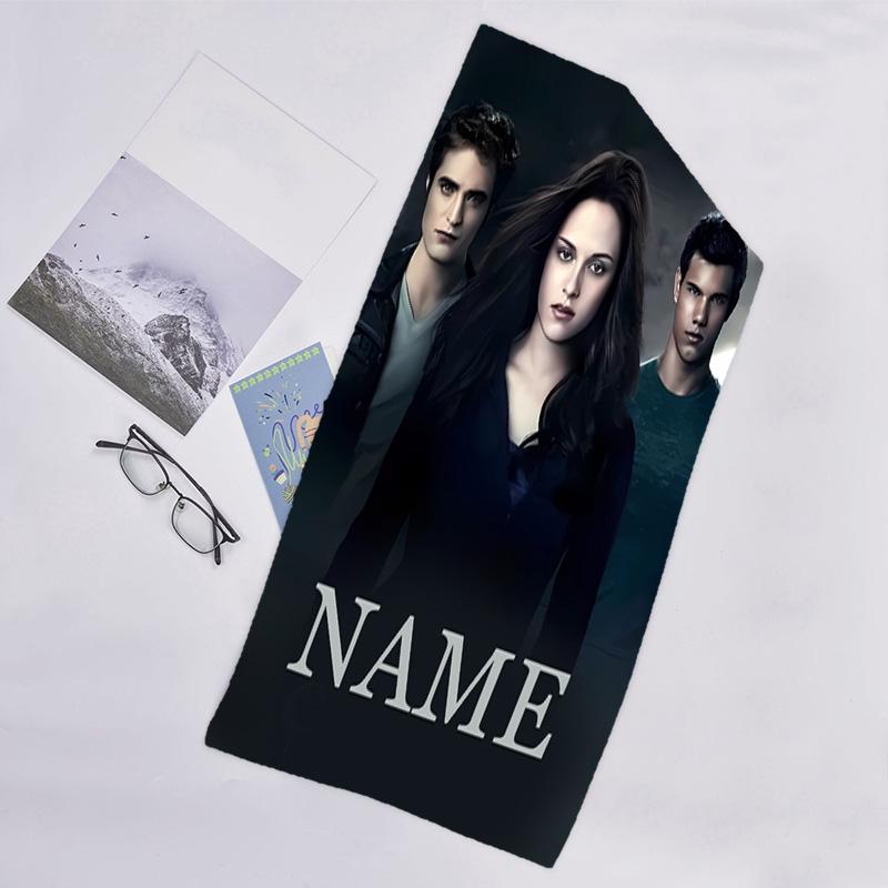 1pc Twilight Beach Towel with Custom Name, Beach/Swimming/Bath/Picnic/Camping Towel, Suitable for Seaside Beaches