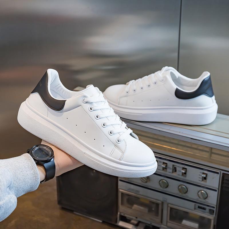 

2024 spring new little white shoes men s casual sports dad trendy shoes trend increases versatile board shoes leather shoes white shoes 39