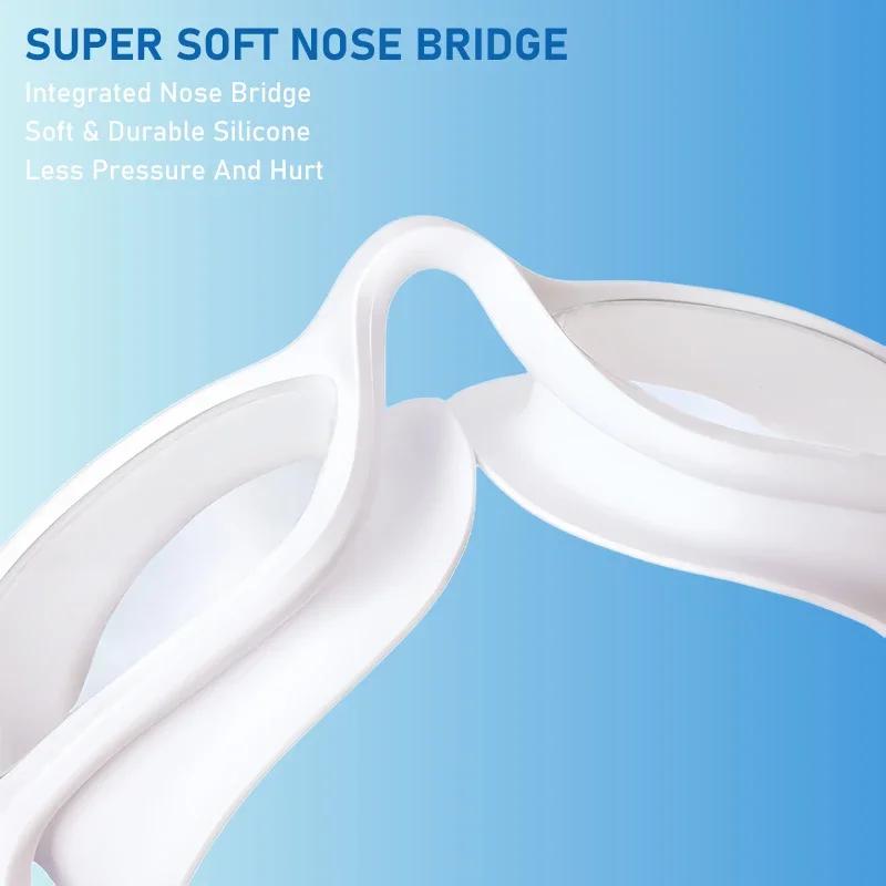 Professional Swim Goggles Anti Fog Leak Proof Large Frame Soft and Comfortable Specially Designed for Teenagers' Pool Use