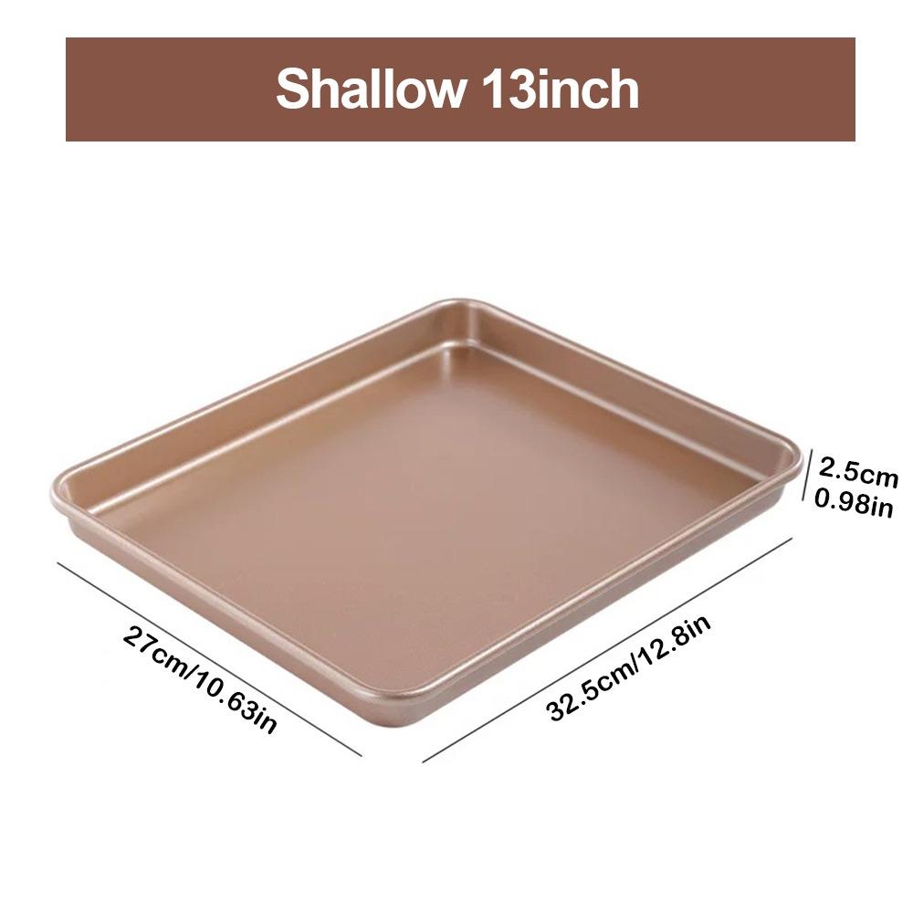 Rectangle Cake Baking Tray 9/11/13inch Bread Tray Gold Bake Mold