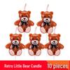 Red Cartoon Bear Birthday Cake Candle