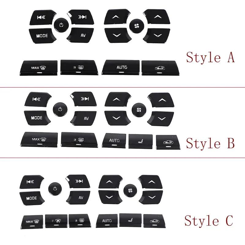 For Jaguar XF XJ 2010- aluminum alloy Black Button Stickers Car Accessories Interior AC Gear Switch Repair Decals