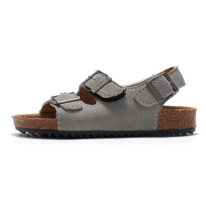 2026 Spring/Summer Kids' Cork Sandals: One-Strap Flip-Flops, Trendy Korean-Style, Double-Ring Design