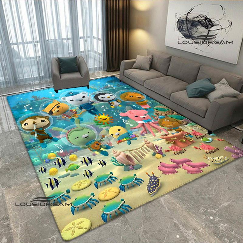 3D The-Octonauts cartoon printed carpet Living room bedroom non-slip carpets Yoga mat Outdoor carpet kawaii rug birthday gift