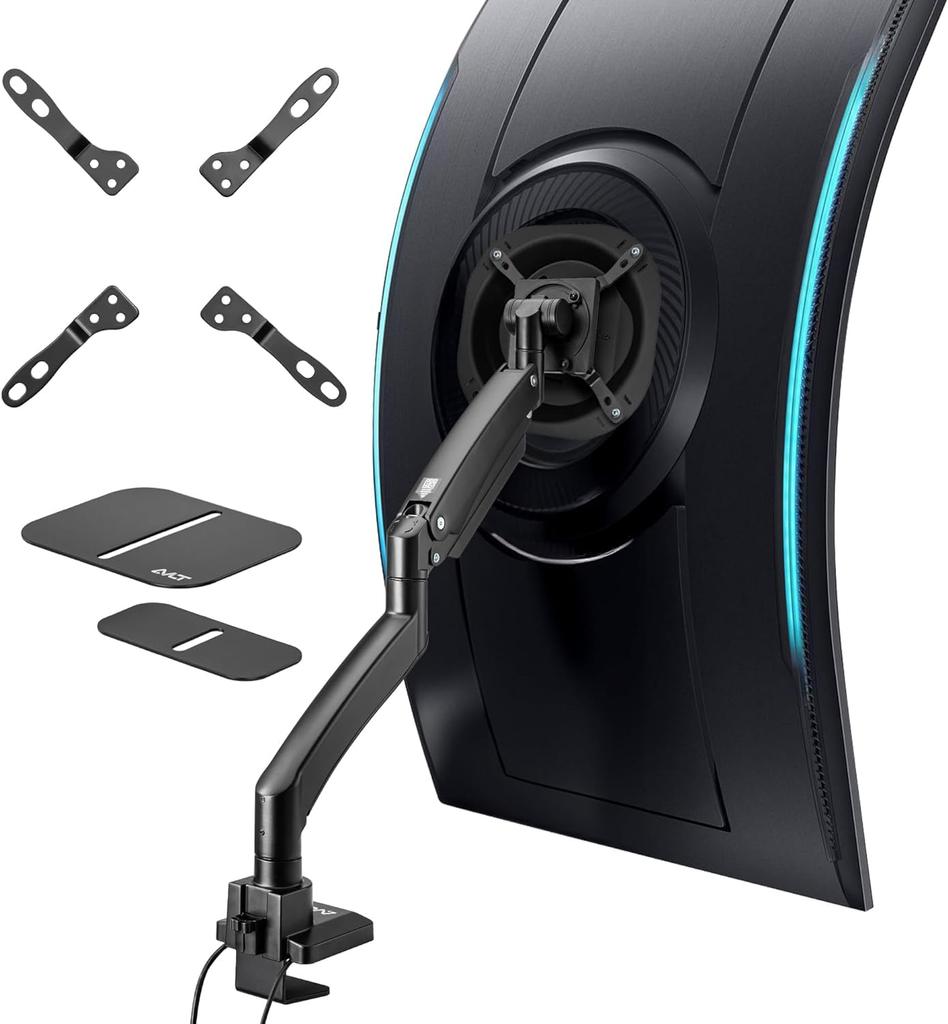 AVLT Monitor 1 Screen Compatible with Ergonomic Full Tilt Rotation Load Capacity Up to Landscape Mode Cockpit Mode Compatible Black Arm, Single, 17-57