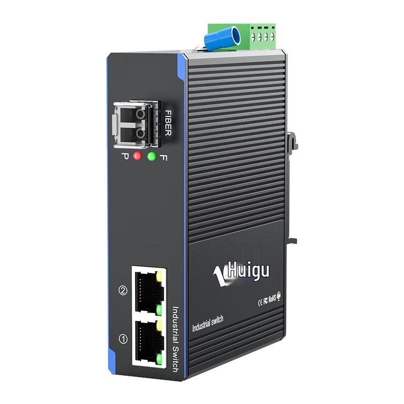Huigu Industrial Gigabit Fiber Optic Transceiver Switch