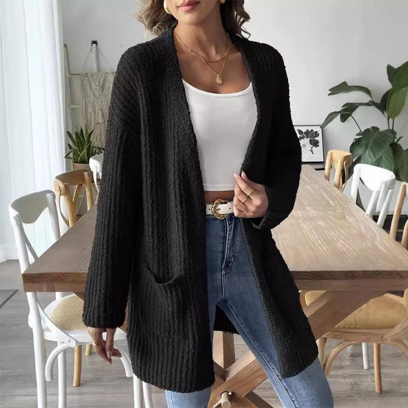 Women S Loose Long Sleeve Cardigan Sweater For Autumn Winter