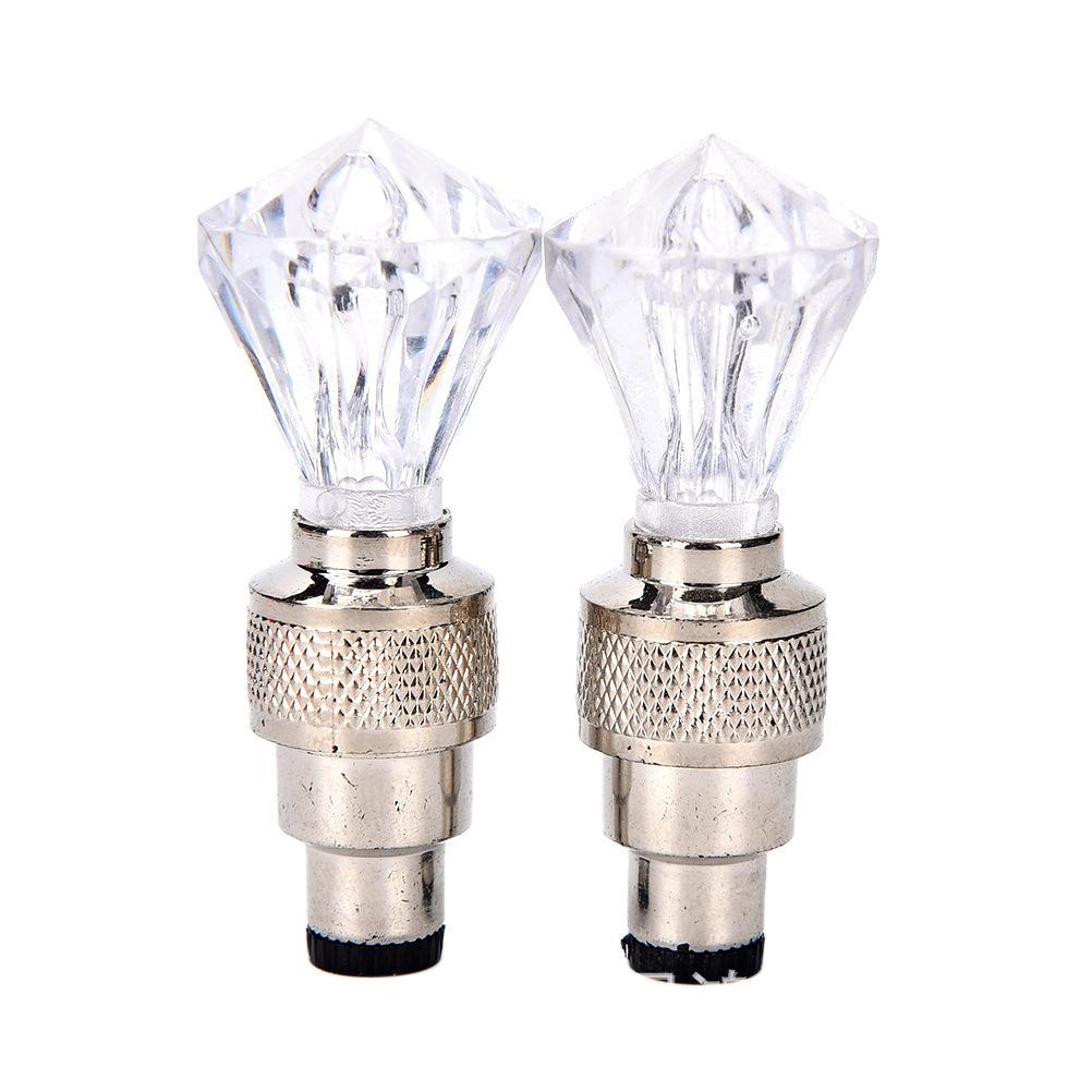 2Pcs Bicycle Valve Light LED Bike Wheel Light Tire Valve Cap Neon Lamp Waterproof Tyre Wheel Valve Caps Auto Accessories
