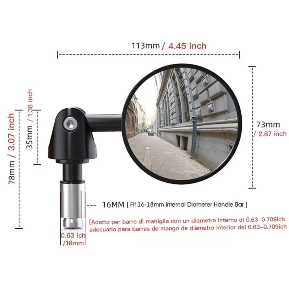 2 buc Oglindă Ghidon Motocicletă Plată/Convexă Unghi Complet Oglindă Capăt Ghidon Accesorii Motocicletă