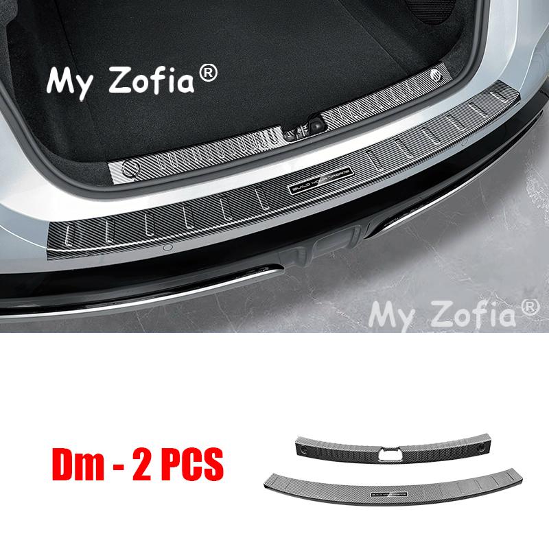 For BYD Han L 2025 2026 Car Rear Trunk Bumper Guard Cover Sticker Boot Plate ABS Carbon Fiber Protector Decoration Accessories