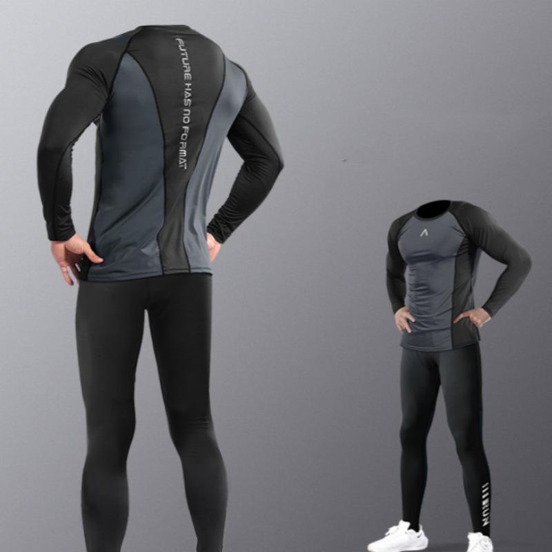 Men's Quick-Dry Running Compression Shirt for Autumn - Ideal for Morning Workouts & Fitness Training