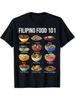 Summer Mens Philippine Cuisine 101 Printed Round Neck Tshirt Casual Cotton Black Versatile HolidaySoft Breathable Short Sleeve
