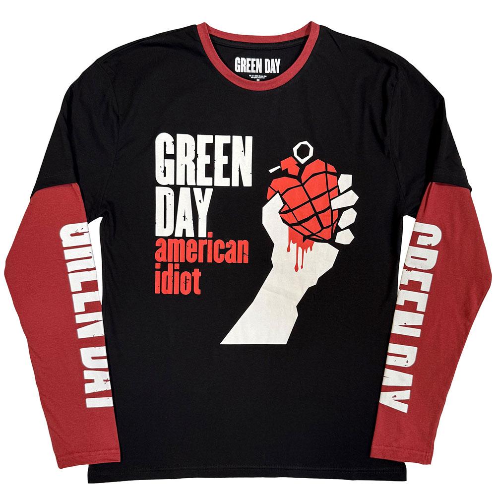 Green Day Unisex Adult American Idiot Layered Long-Sleeved T-Shirt