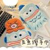 Cartoon Cute Coral Fleece Ugly Fish Hand Towel Household Hanging Towel Kitchen Hand Towel Thickened Water Absorption Soft No Hair Loss