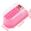 2 in 1 Nagelbohrerhalter Nagelbohrer Reinigungsbürste Etui 30 Löcher Staubdicht Nail Art Bohrer Ständer Display