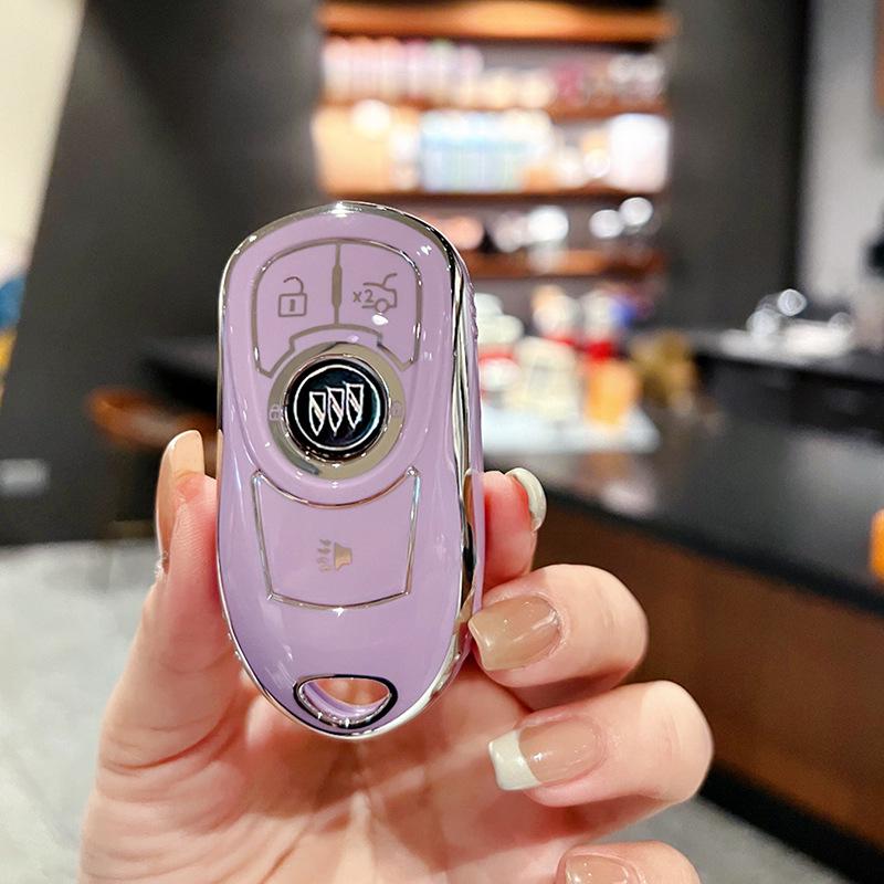 Premium Key Case for Buick Regal, Envision, GL8, LaCrosse, Enclave, GX and Weilan 7 Cars - Women's Shell Buckle Bag