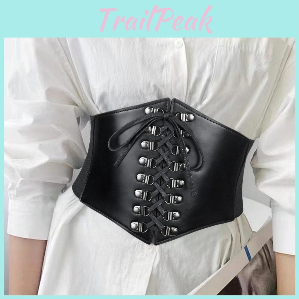 Elastic Solid Color Waistband Wide Belt Tie On Design Decoration Gift Fashion