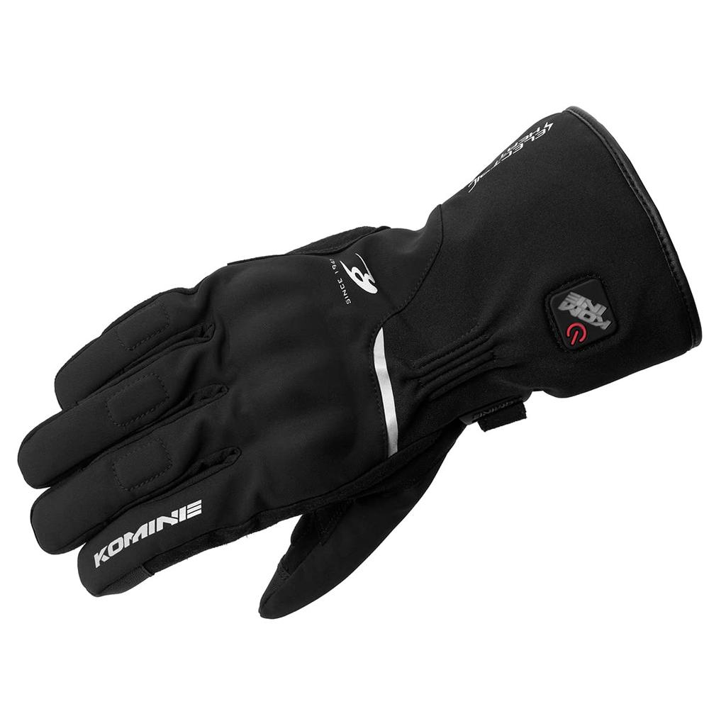 Komine Protect Electric Heat Gloves for XL EK-217 Motorcycles, Black,