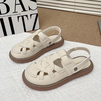 Baotou Sandals Women's Hole Shoes 2025 New Spring and Summer Two Wear Baotou Half Slippers Outside Mori Single Shoes Children