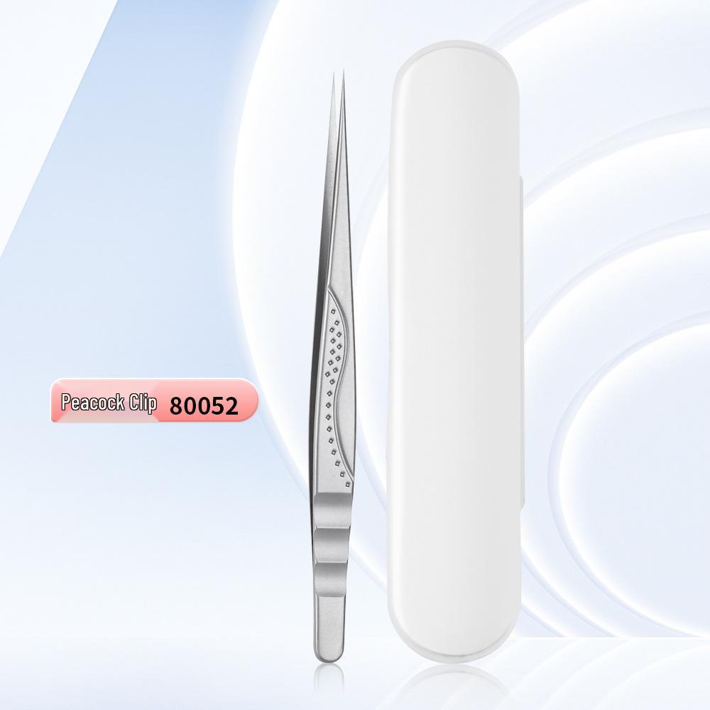 Stainless Steel Curved & Straight Tip Tweezers for Eyelash Grafting & Blackhead Removal