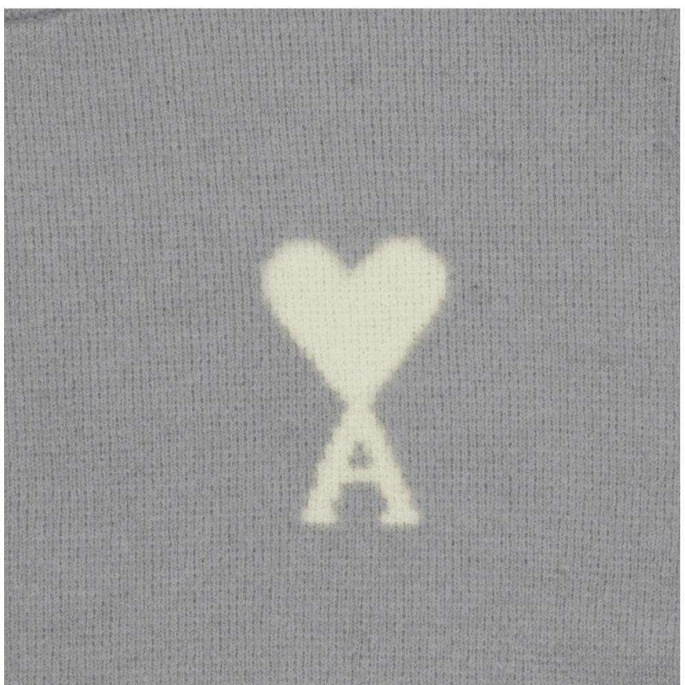 Ami Big Heart Logo Intarsia Knit Unisex Kn0135 058