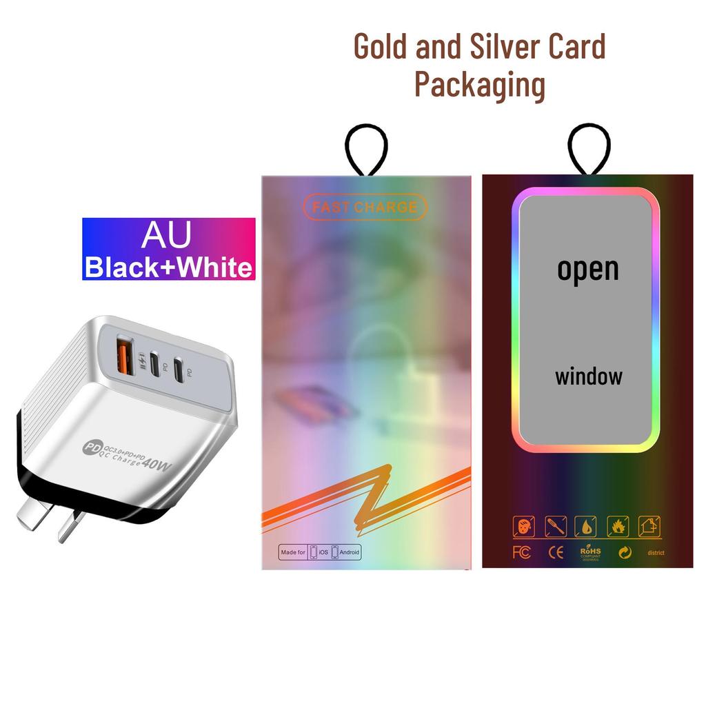 Universal Charger: 1U+2PD Power Adapter for EU, US, UK, and AU Standards