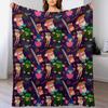 Purple Childhood Toy 90s Chaos Cursed Meme Pattern Throw Blanket Soft Sherpa Fleece Warm Blanket for Winter