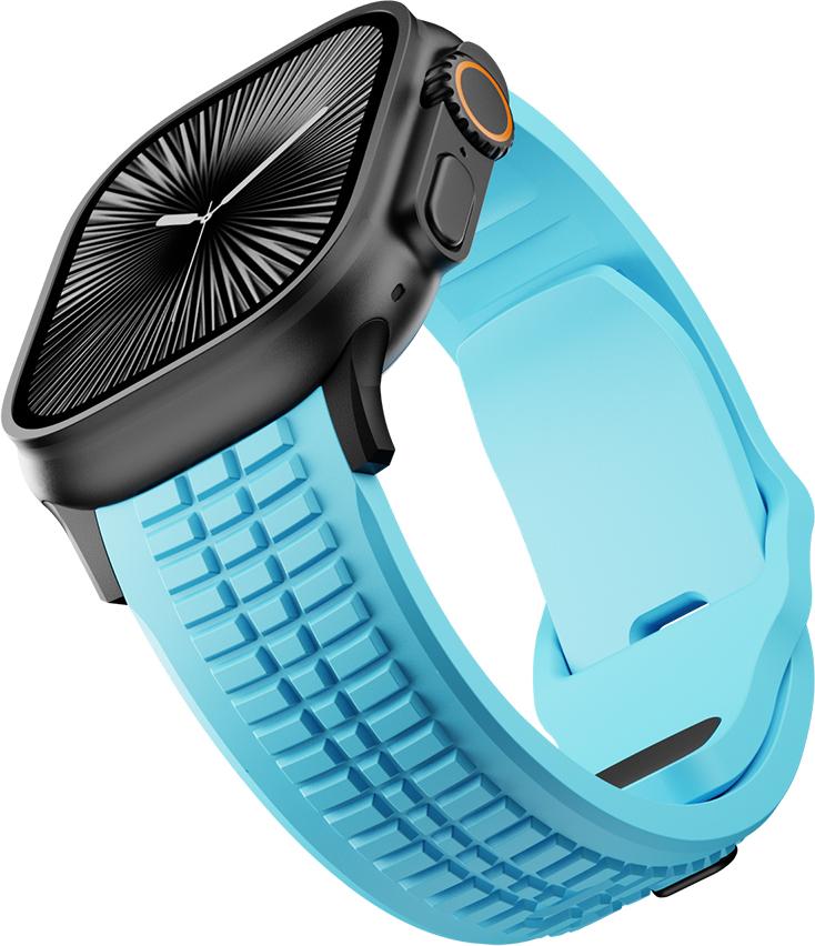 Rubber Watchband For Apple Watch Band Ultra 3 2 1 49mm Sports Silicone Bracelet For iWatch 11 10 9 8 SE 46mm 45mm 44mm Men Strap